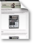 Behringer Xenyx 302 USB Bonedo.de (10/2012)