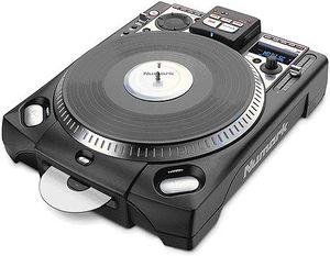 The Numark CDX1 - the worlds first DJ CD player with a full size 12 control platter. Scratching on this unit is almost indistinguishable from a vinyl deck.