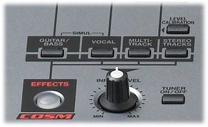A typical guitar and bass simulator section