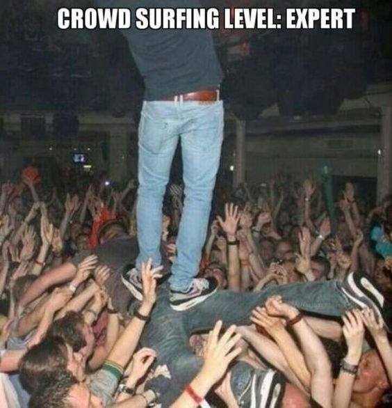 festival crowdsurfing meme