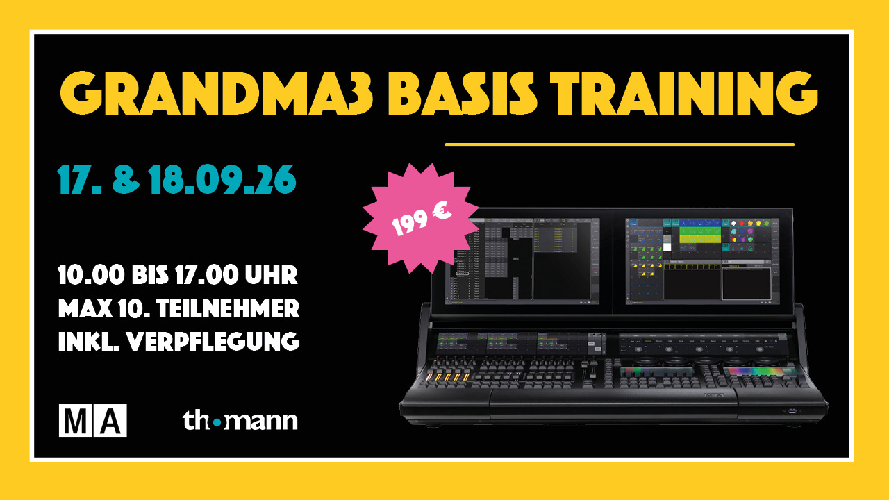 grandMA3 Basis-Training – Grundlagen von Konsolen und Software