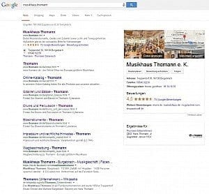 Rundgang oben rechts bei Google