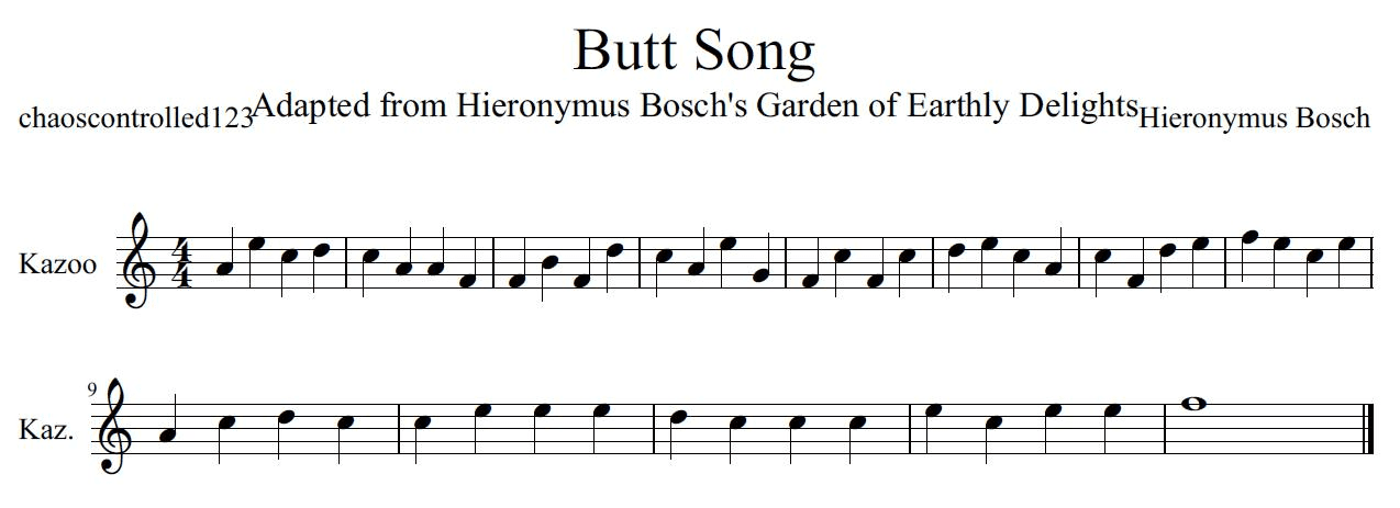 temper Playful Strong wind Hieronymus Bosch's Butt Music – t.blog