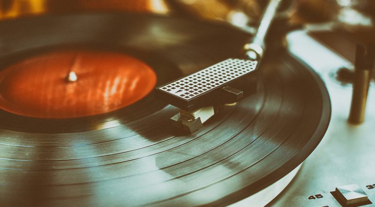 Disco Dell'annotazione Di LP Del Vinile Disco Musicale Nero Dell