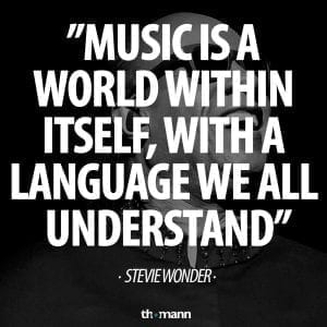 Stevie Wonder quote music language