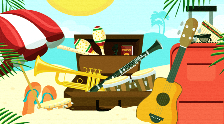 Travel Guitars and other Instruments for Vacation