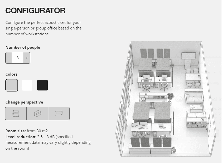 t.akustik room configurator screenshot