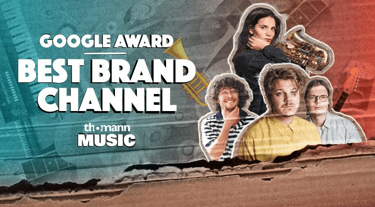 Thomann music ontvangt “Best Youtube Brand Channel 2022” award