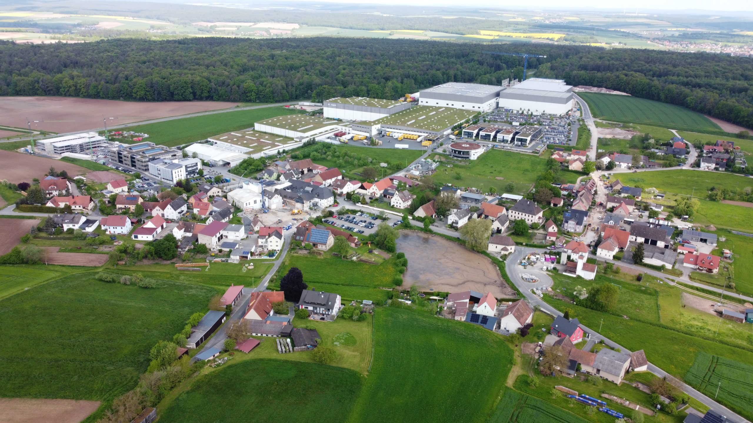 Luchtfoto van Thomann vandaag