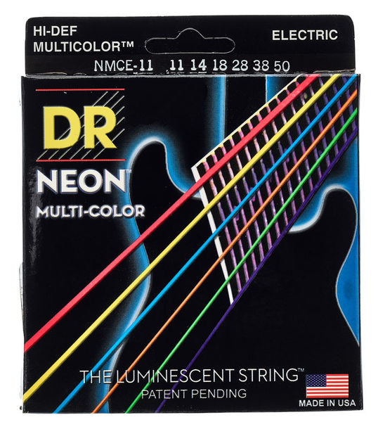 DR String NGB-40 Neon Green Jeu de cordes pour guitare basse