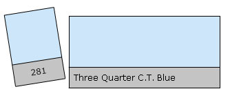 Lee Colour Filter 281 T.Q.C.T.Blue