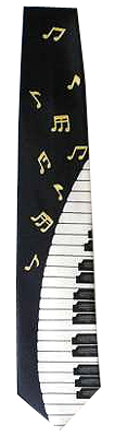 Musikboutique Hahn Tie Dark Blue with Keyboard