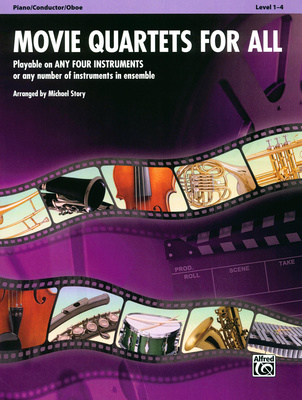 Alfred Music Publishing Movie Quartets for All Piano