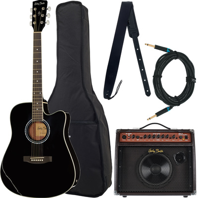 Harley Benton HBD120 CE BK Bundle