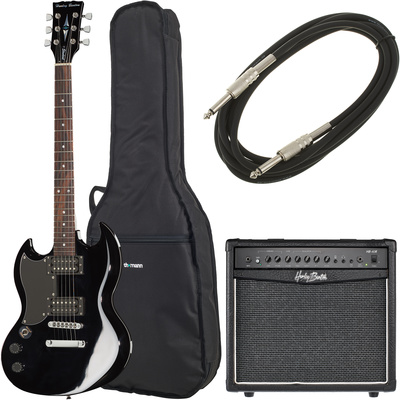Harley Benton DC-200LH BK Student Ser Bundle