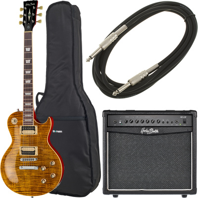 Harley Benton SC-550 Paradise Amber F Bundle