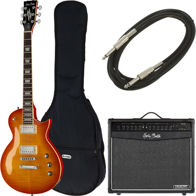 Harley Benton SC-Custom Honey Flame Bundle