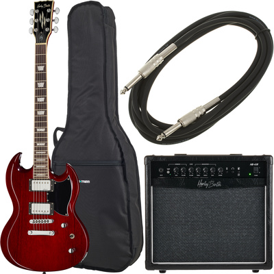 Harley Benton DC-Custom Cherry Bundle