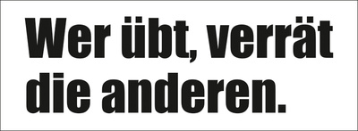 Bandshop Sticker Wer übt verrät die