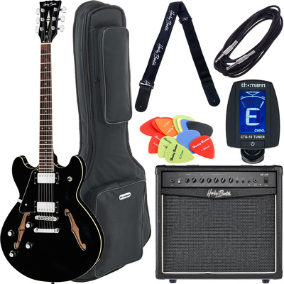 Harley Benton HB-35LH BK Vintage Seri Bundle