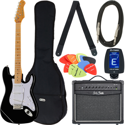 Harley Benton ST-62MN BK Vintage Bundle 2