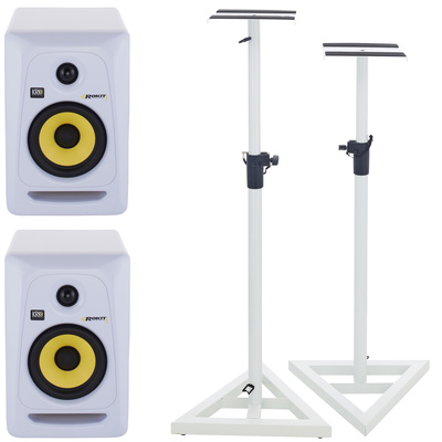 KRK RP5 RoKit G3 White Stand Set