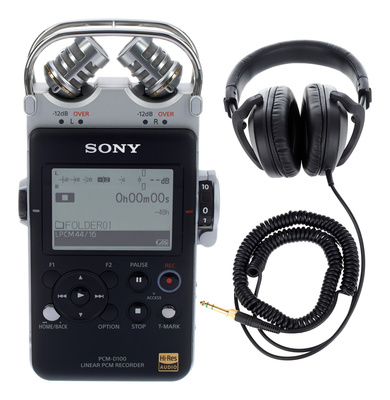 Sony PCM-D100 Headphone Bundle