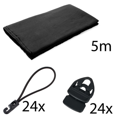 Stairville Euro Molton Set Black 5x 3 m
