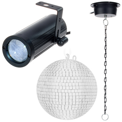 Fun Generation PinSpot Mirror Ball Bundle 20