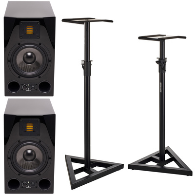 Adam A7X Glossy Black Stand Bundle