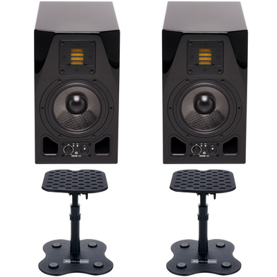 Adam A5X Glossy Black DM3 Bundle