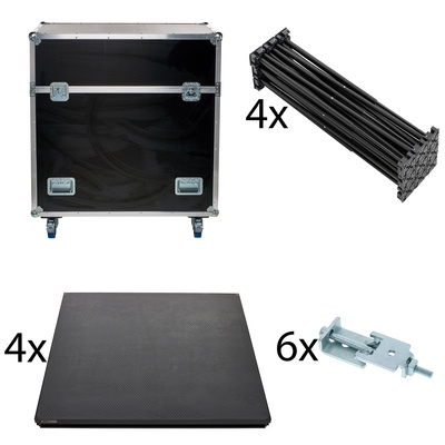 Stairville iX Stage 4x 1x1 40cm w. Case