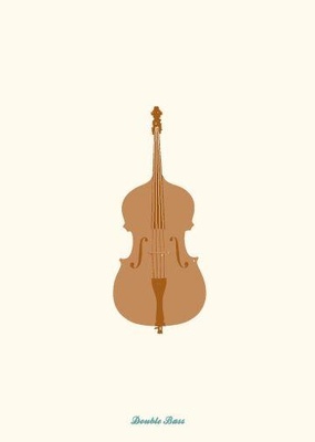 My World Double Bass Greeting Card