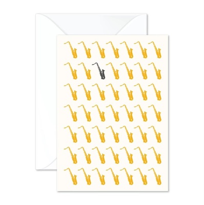 My World Vintage Sax Greeting Card