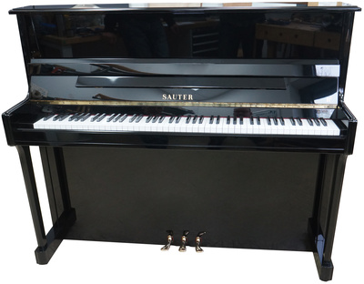 Sauter Piano, used, black polished