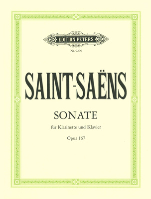 Edition Peters Saint-Saëns Sonate Clarinet