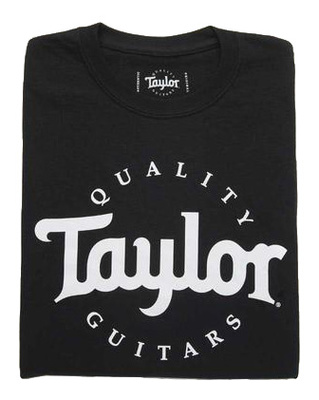 Taylor Basic Black Aged Logo Tshirt L