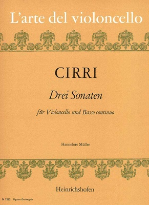 Heinrichshofen's Verlag Cirri Drei Sonaten Cello
