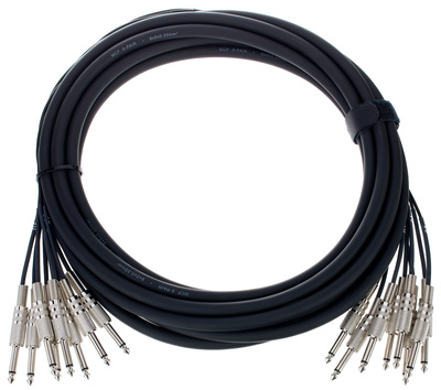 B-Stock, pro snake 81813-7,5, hochwertiges Multicore, 8-fach Klinke --> Klinke, Mono, Metalstecker, 7,5m Spliss-Länge 40 cm, Made in Germany,