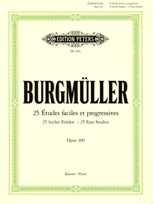 Edition Peters Burgmüller 25 leichte Etüden pažengusiųjų fortepijono literatūra