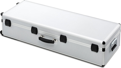 JW 297 RO Aluminiumkoffer für Bariton Saxophon bis tief A mit Rollen, 5 fachverleimtes Sperrholz, starke Halbrundprofile, Bezug aus