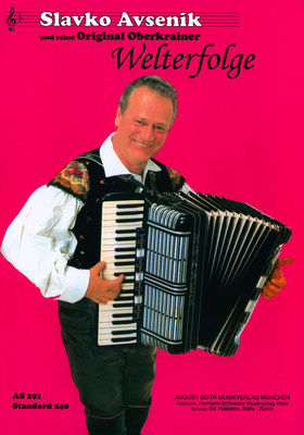 August Seith Musikverlag Avsenik Welterfolge rot akordeono natų knyga