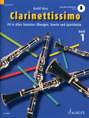 Schott Clarinettissimo 1 literatūra pažengusiems klarnetui