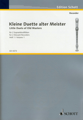 Schott Duette Alter Meister Flöte klasikinio blokfliuto literatūra