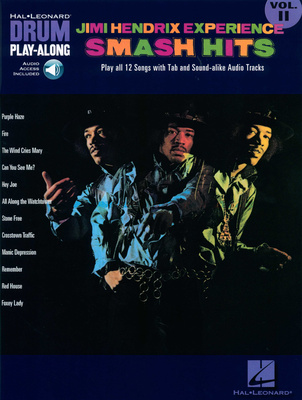Hal Leonard Drum Play-Along Jimi Hendrix mušamųjų instrumentų natų sąsiuvinis
