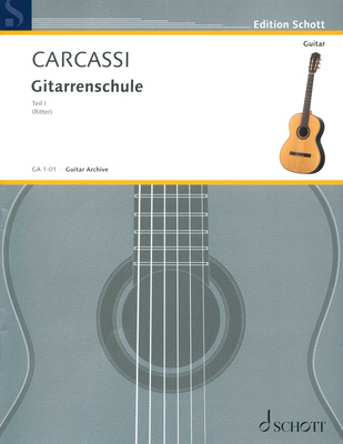 Schott M. Carcassi Gitarrenschule 1 akustinės gitaros mokomoji literatūra
