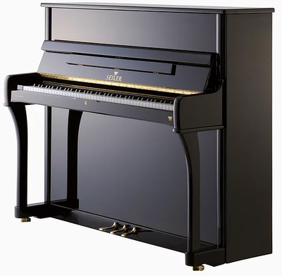 Seiler 122 Konsole juodas poliruotas pianinas