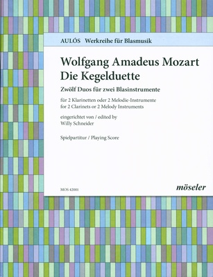 Möseler Verlag Mozart Kegelduette klarneto literatūra