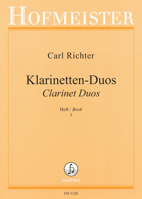 Friedrich Hofmeister Verlag Richter Clarinet Duos 1 klasikinė klarnetų literatūra