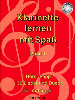Horst Rapp Verlag Klarinette lernen mit Spaß 1 klarneto dainų rinkinys